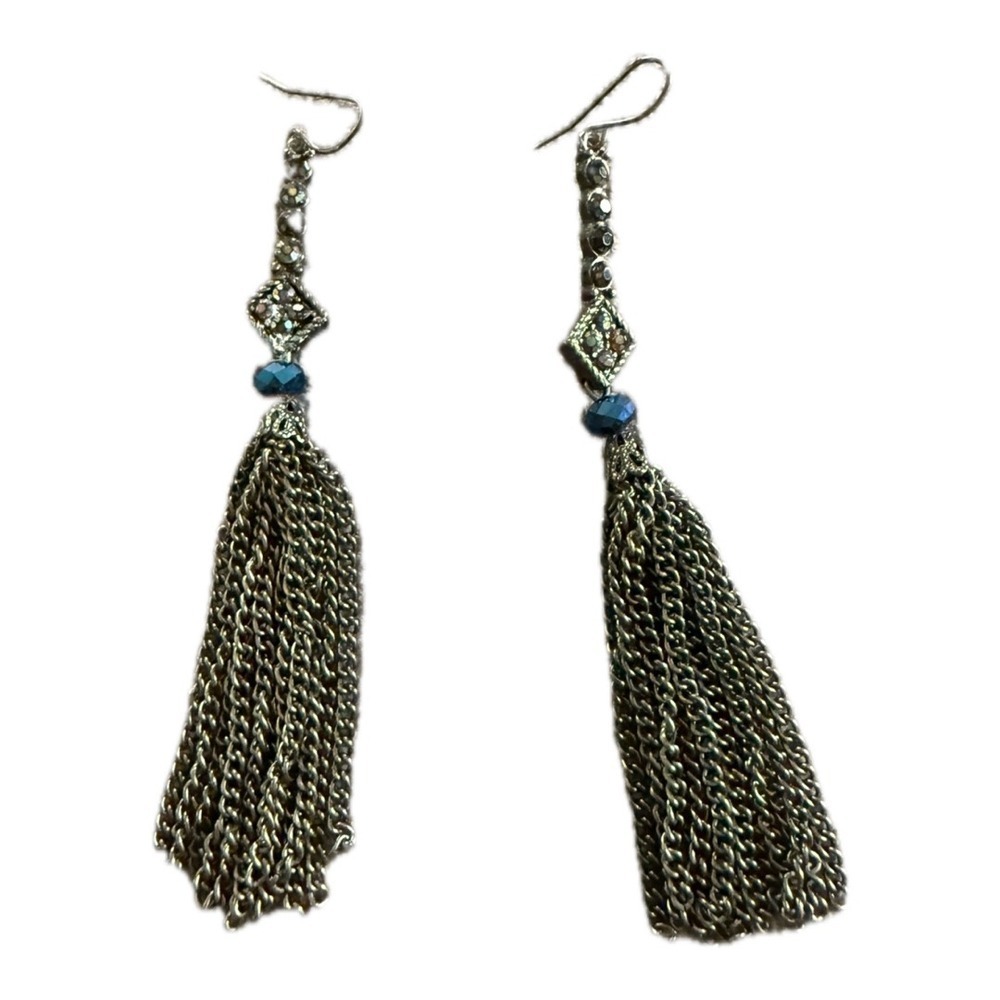Vintage-Inspired Chain Tassel Earrings – Boho Statement Jewelry